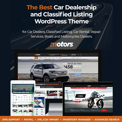 Motors - Car Dealer, Rental & Classifieds WordPress theme