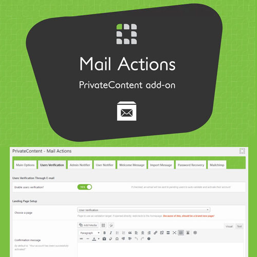 PrivateContent - Mail Actions add-on