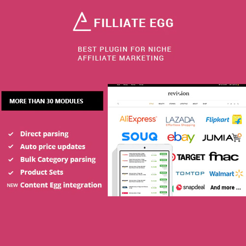 Affiliate Egg - Niche Affiliate Marketing Wordpress Plugin