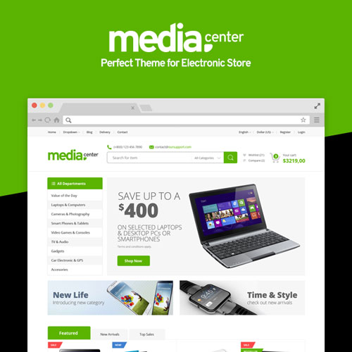 Home 172 MediaCenter – Electronics Store WooCommerce Theme 1