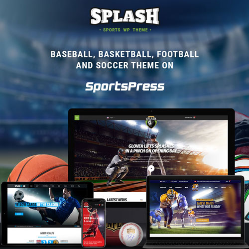 Splash - Sport Club WordPress Theme for Basketball, Football, Hockey